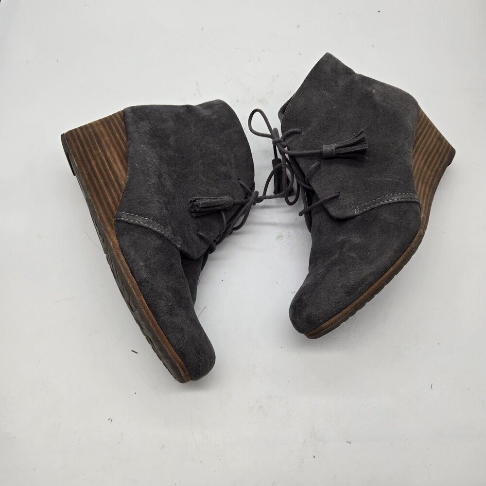 Dr Scholls Womens Ankle Booties Dakota Soft Wedge Heel Memory Foam Gray Size 9.5 - Picture 3 of 9
